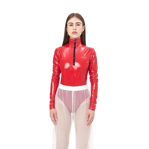 Боди MIRBA BODYZIP-LACQUER красный