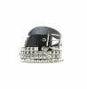 Ремень – черный кожаный  – 4 ROW NICKEL PYRAMID STUDS & CHAINS