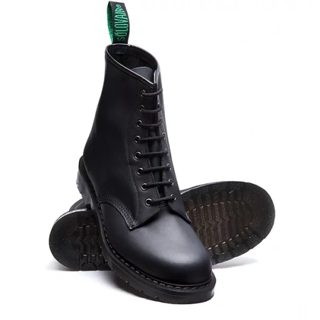 Ботинки Solovair 8eye Derby boot Black Greasy
